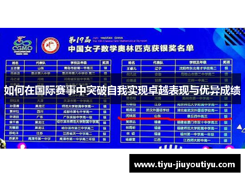 如何在国际赛事中突破自我实现卓越表现与优异成绩